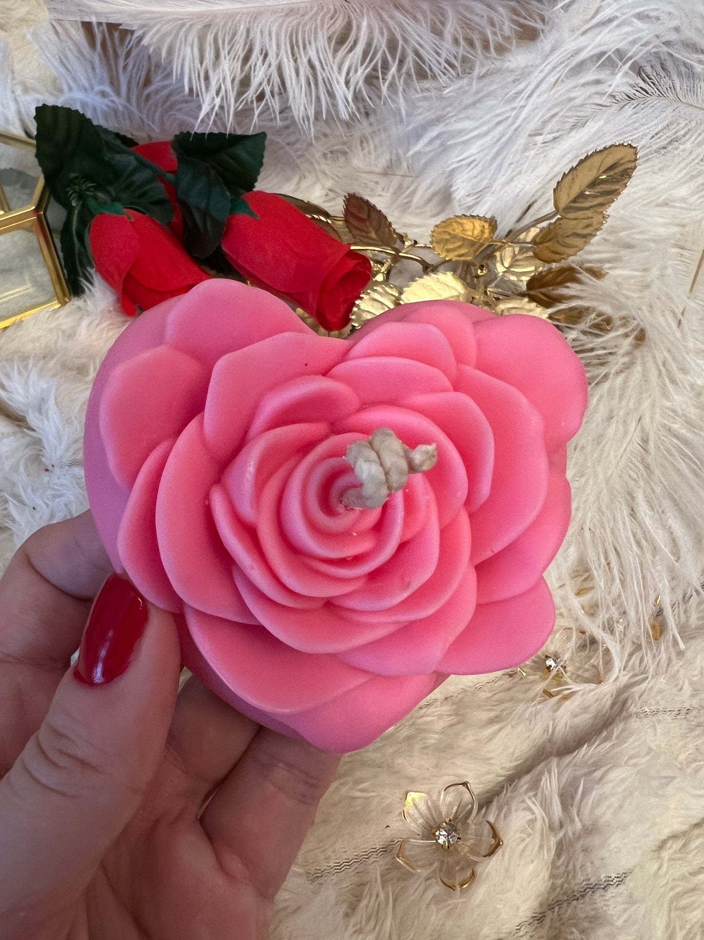 Flower heart | Pillar candle