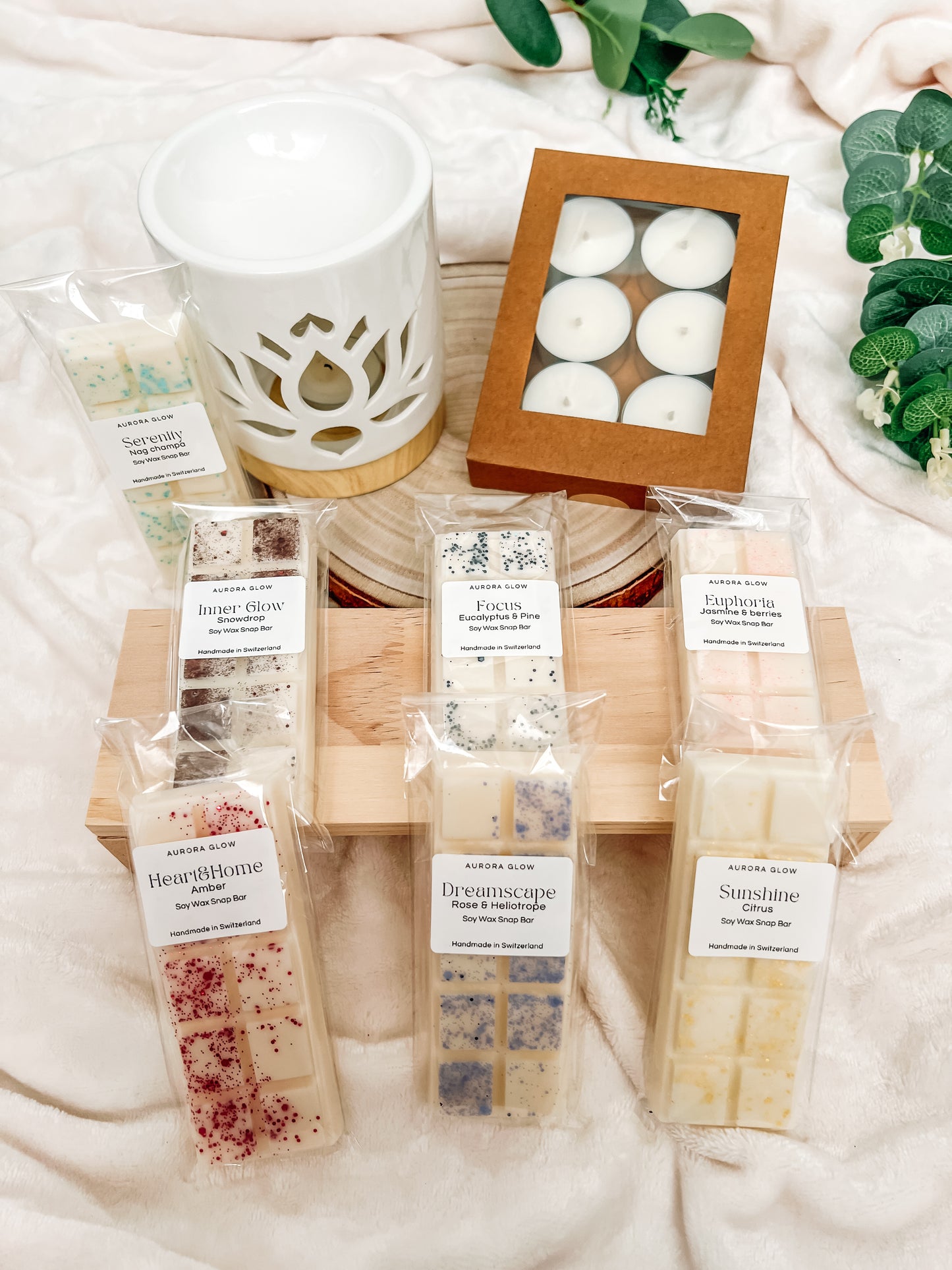 Wellness Premium Set | Snap Bars + Duftlampe + Teelichter