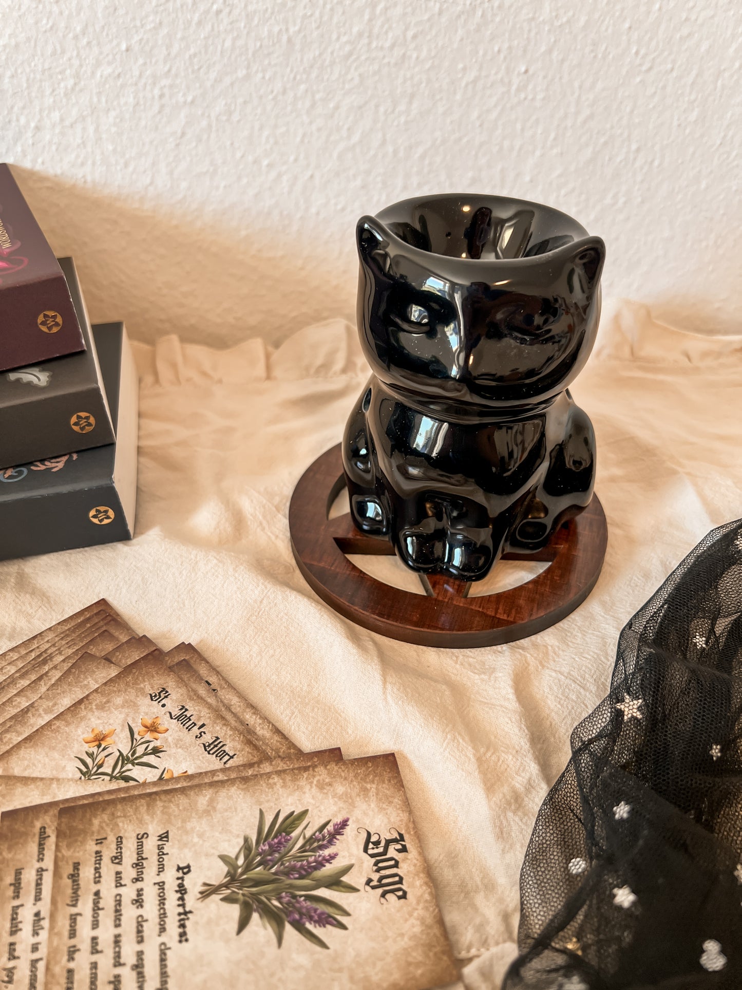 Wax melt burner ✧ Black Cat