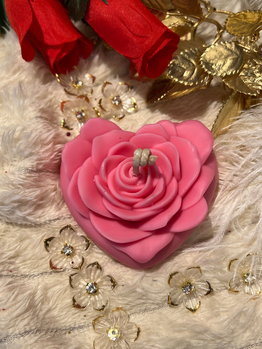 Flower heart | Bougie pilier