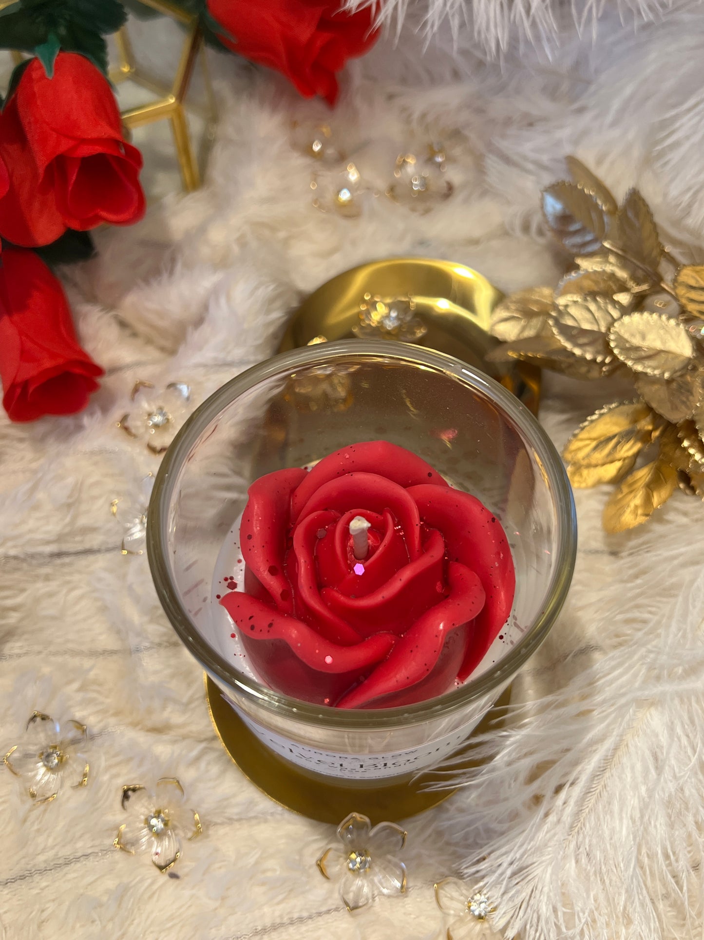 Kerze | Velvet Bloom (roten Rose)