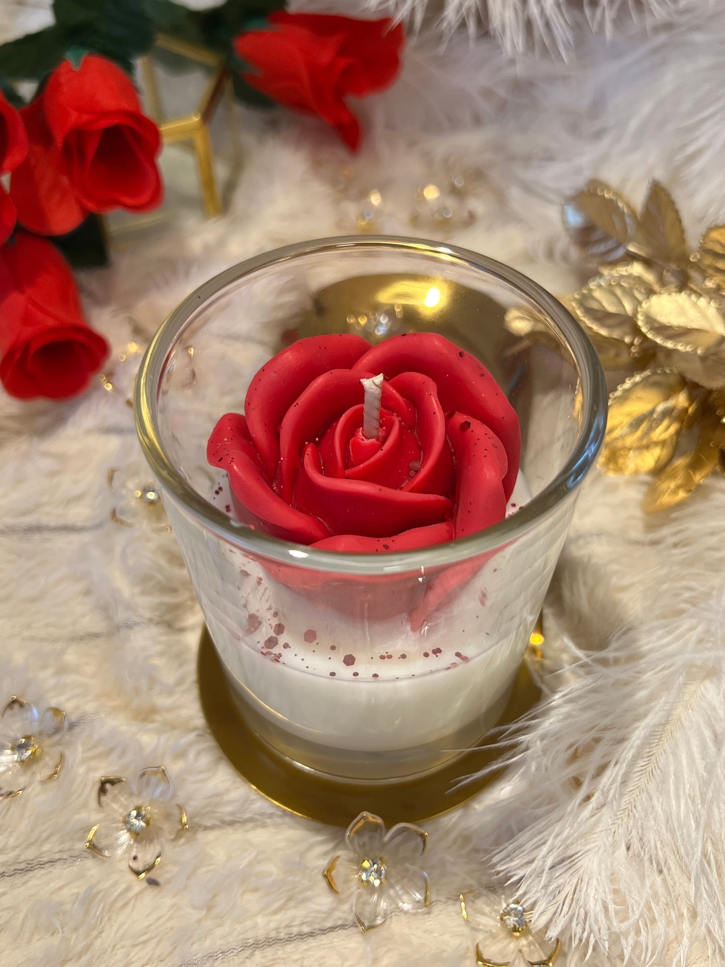 Kerze | Velvet Bloom (roten Rose)