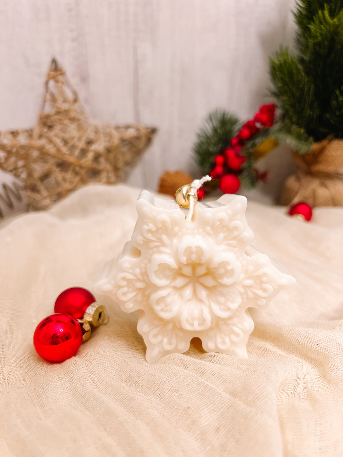 Flocon de neige | Bougie pilier