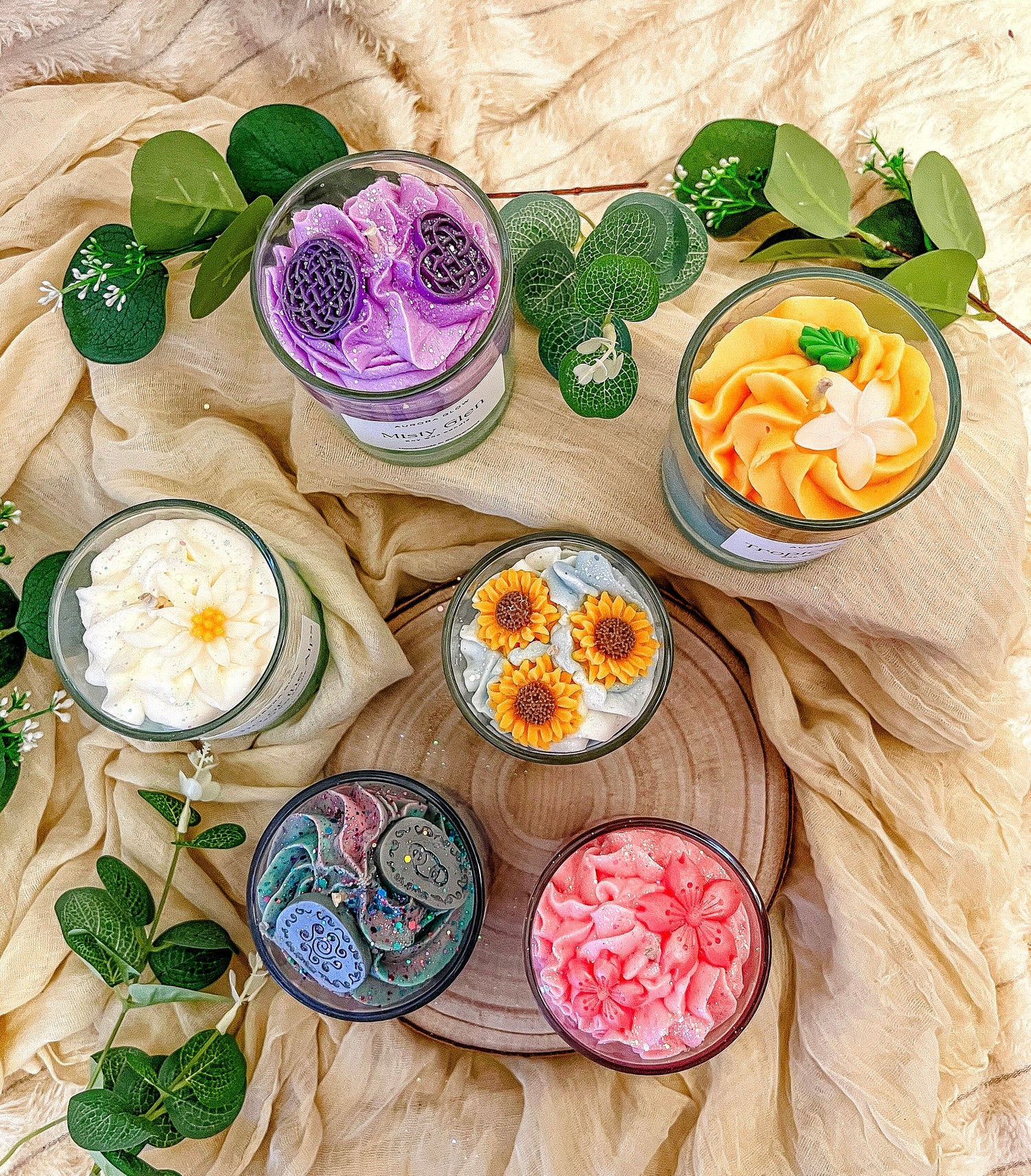 Bougie parfumée artisanale en cire de soja Aurora Glow